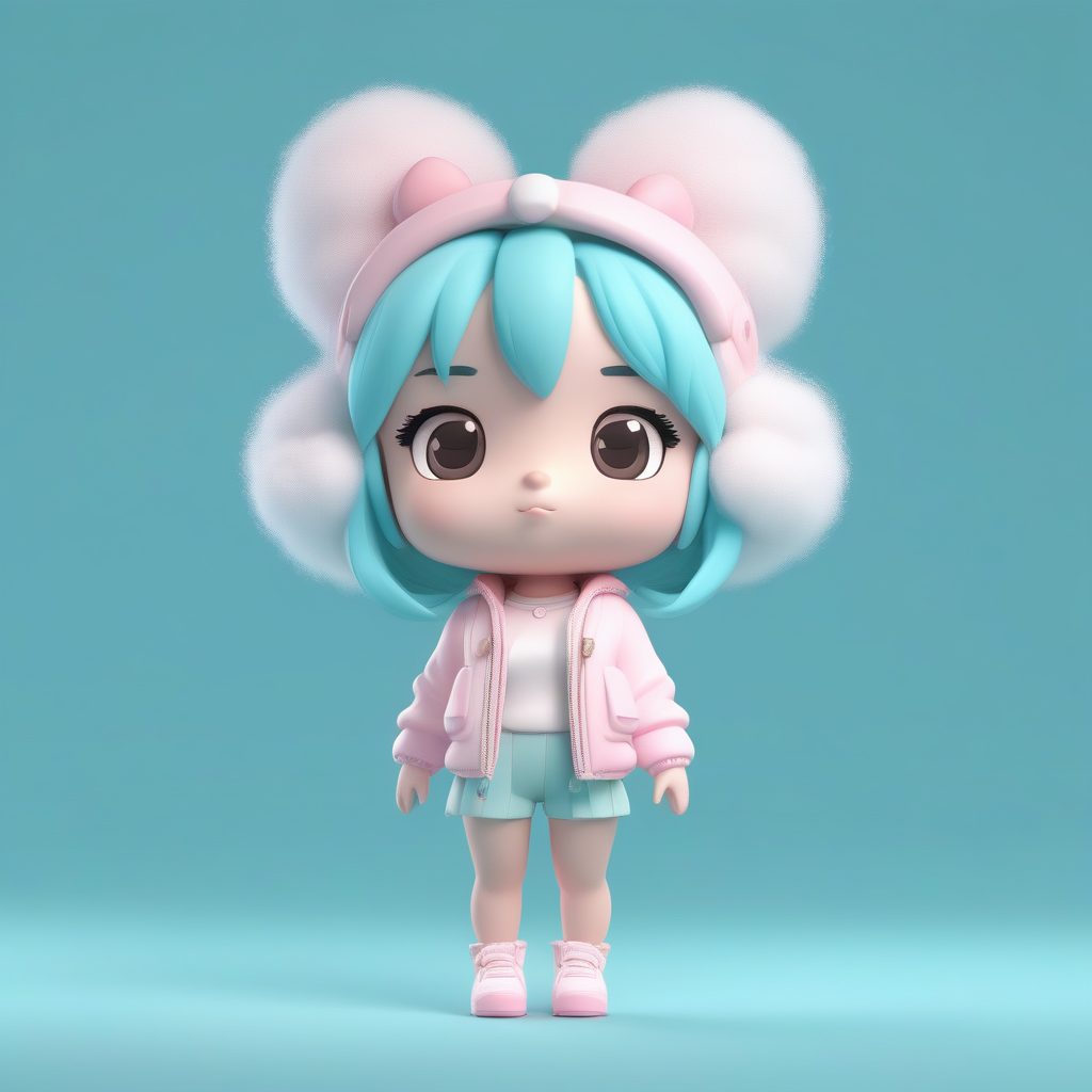 卡哇伊C4D渲染云朵梦想家Q版盲盒角色