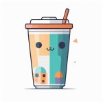 ka wa yi ji jian zhen zhu nai cha t xu tu an chun se logo shi liang cha hua