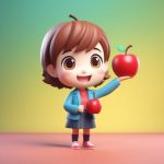 ka wa yi nyu jiao shi hui shou wei xiao shou na ping guo de c4d li ti xuan ran tu