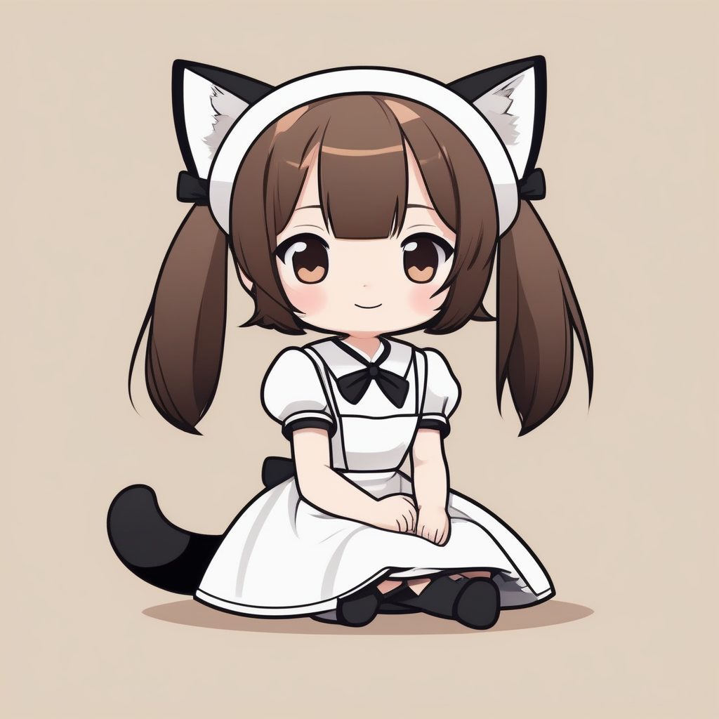 卡哇伊Q版猫耳女仆:极简二次元角色立绘生成指南 3 卡哇伊Q版猫耳女仆:极简二次元角色立绘生成指南