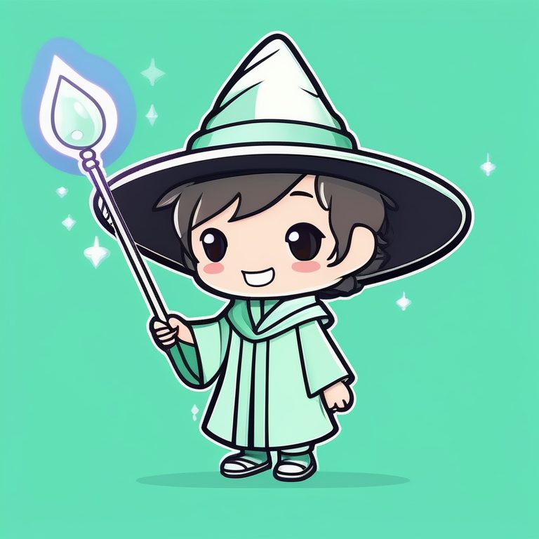 卡哇伊Q版男孩·魔法师造型·可爱微笑