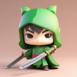 ka wa yi xiao xia ke mang he q ban gu feng wu shi c4d quan shen zhan li xuan ran tu mi bai bei jing