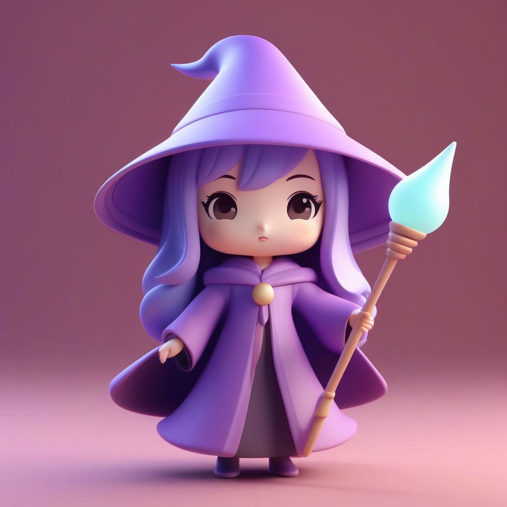 卡哇伊治愈系薰衣草魔法师Q版盲盒公仔