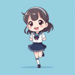 kawaii shui shou fu q ban nyu hai quan shen li hui 2d ti shi ci ji jian dong man xue sheng jue se