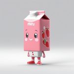 ke ai cao mei niu nai he q ban quan shen nai you bai bei jing xia de c4d xuan ran