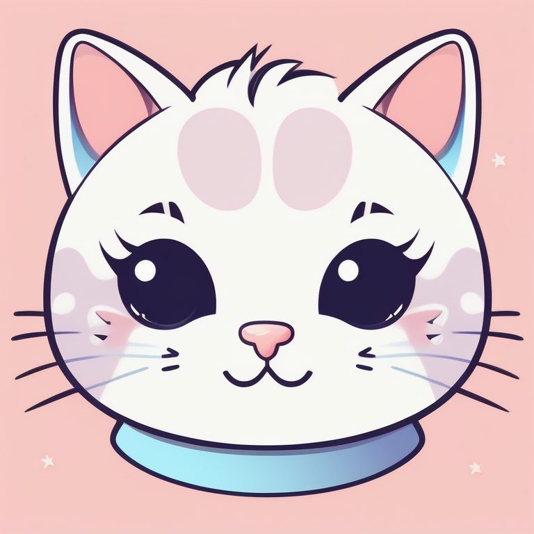 可爱二头身猫咪肖像画