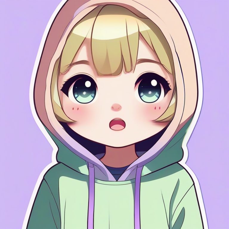 可爱风Q版女孩极简萝莉形象