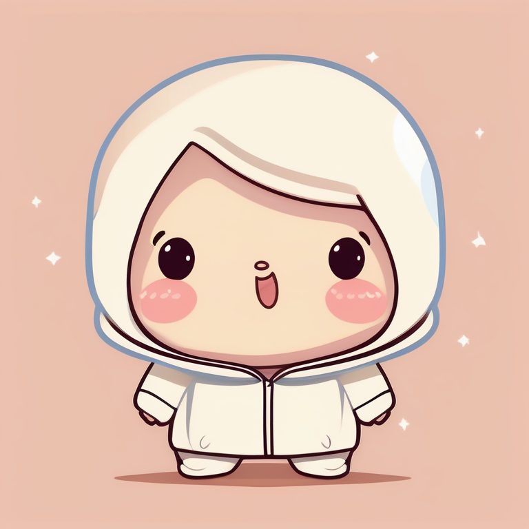 可爱Q版男孩,睡衣造型,极简表达