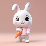 ke ai tu zi q ban 3d gao jing du xuan ran quan shen zhao rou he dan fen se bei jing ai ti shi ci