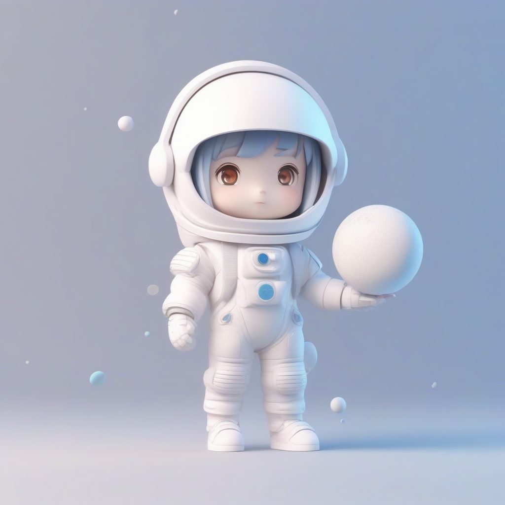 科幻宇航员兔耳娘Q版手办:C4D极简风格全身渲染教程 1 科幻宇航员兔耳娘Q版手办:C4D极简风格全身渲染教程