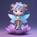 kong ling q ban gu feng xian zi dan zi se piao dai yu lian hua 3d mang he yi shu tou xiang