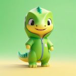 kong long lian ti yi q ban nan hai tiao pi biao qing ji jian zhu yi 3d xuan ran ka wa yi jue se ka