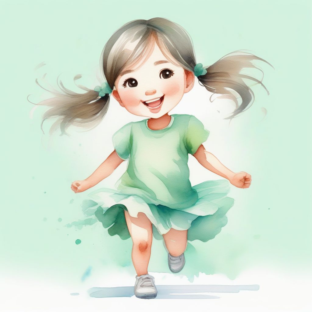 快乐跳跃的Q版水彩精灵:全身像与柔和边缘技法 1 快乐跳跃的Q版水彩精灵:全身像与柔和边缘技法