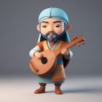 ling ji chu xue hui c4d xuan ran q ban gu feng yue shi tou xiang pi pa ban 3d mang he shou ban jiao