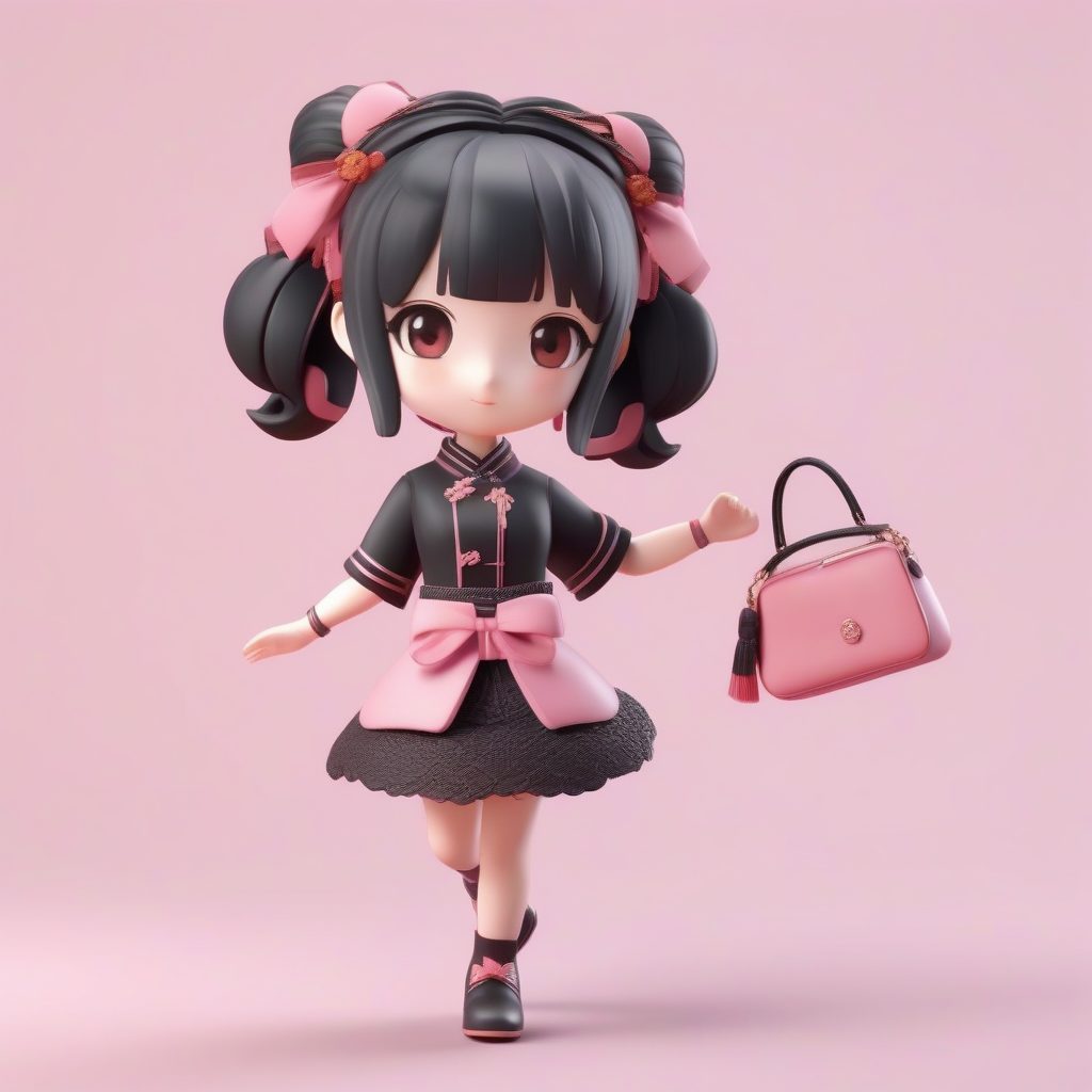 洛丽塔蕾丝旗袍：元气满满的Q版盲盒3D立绘