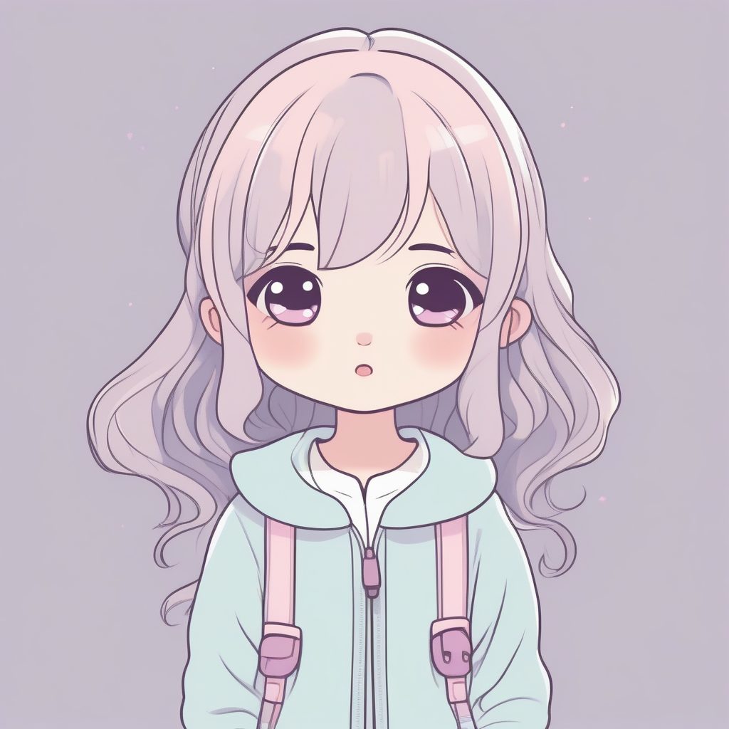 马卡龙色系Q版：治愈系站立插画设计