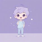 马卡龙色系治愈风:可爱Q版男孩热情挥手全身插画提示词 5 ma ka long se xi zhi yu feng ke ai q ban nan hai re qing hui shou quan shen cha hua ti shi ci