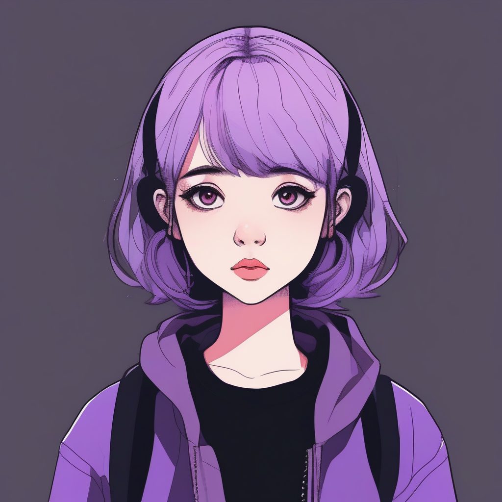 马卡龙紫：忧郁氛围的极简风格头像