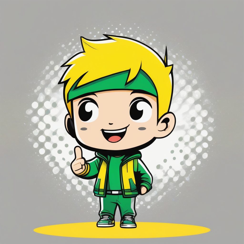 漫画点阵风Q版男孩:波普艺术与平面设计融合 3 漫画点阵风Q版男孩:波普艺术与平面设计融合