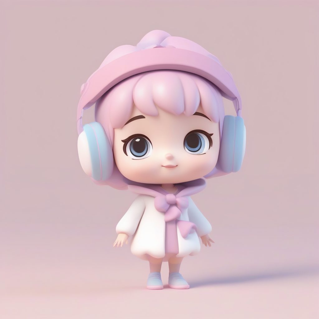 盲盒吉祥物:夸张挥手的Q版大头女孩,混合三色柔和配色 7 盲盒吉祥物:夸张挥手的Q版大头女孩,混合三色柔和配色