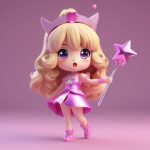 mang he xi lie 3dq ban mo fa shao nyu ai ti shi xing guang fen se zhi fu yu jin se chang fa