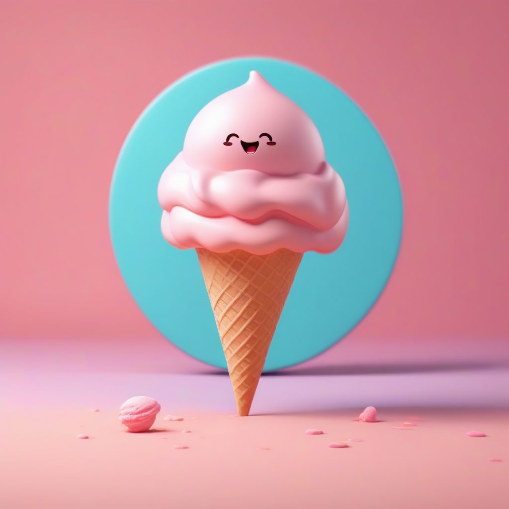 美食的快乐:享受冰淇淋的盲盒手办风Q版小男孩3D渲染 1 美食的快乐:享受冰淇淋的盲盒手办风Q版小男孩3D渲染