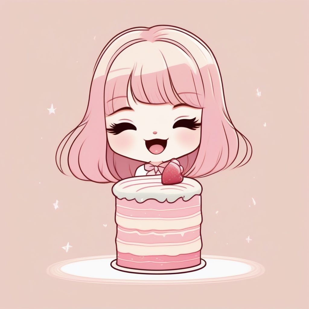 美味时刻:Q版甜点女孩全身像,粉色奶油系配色 10 美味时刻:Q版甜点女孩全身像,粉色奶油系配色