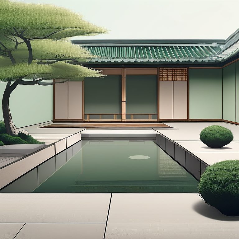 梦幻极简建筑:日式禅意庭院