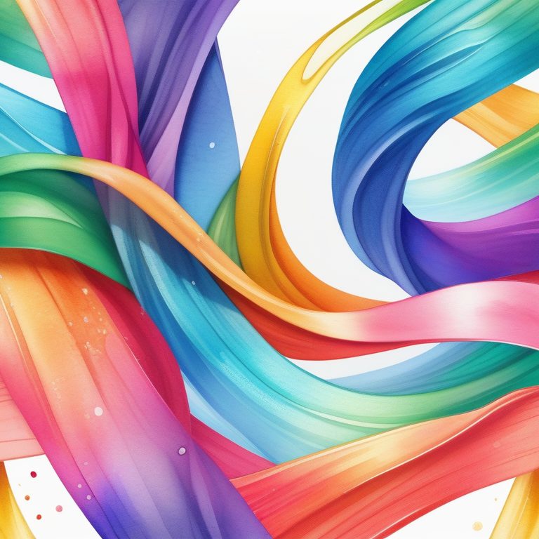 梦幻渐变彩虹抽象波浪设计