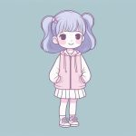 梦幻马卡龙色:极简涂鸦风Q版女孩全身像AI提示词 6 meng huan ma ka long se ji jian tu ya feng q ban nyu hai quan shen xiang ai ti shi ci