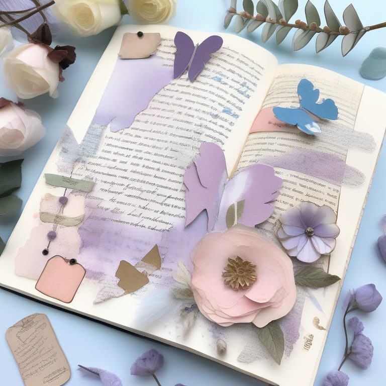 梦幻水彩日记拼贴页