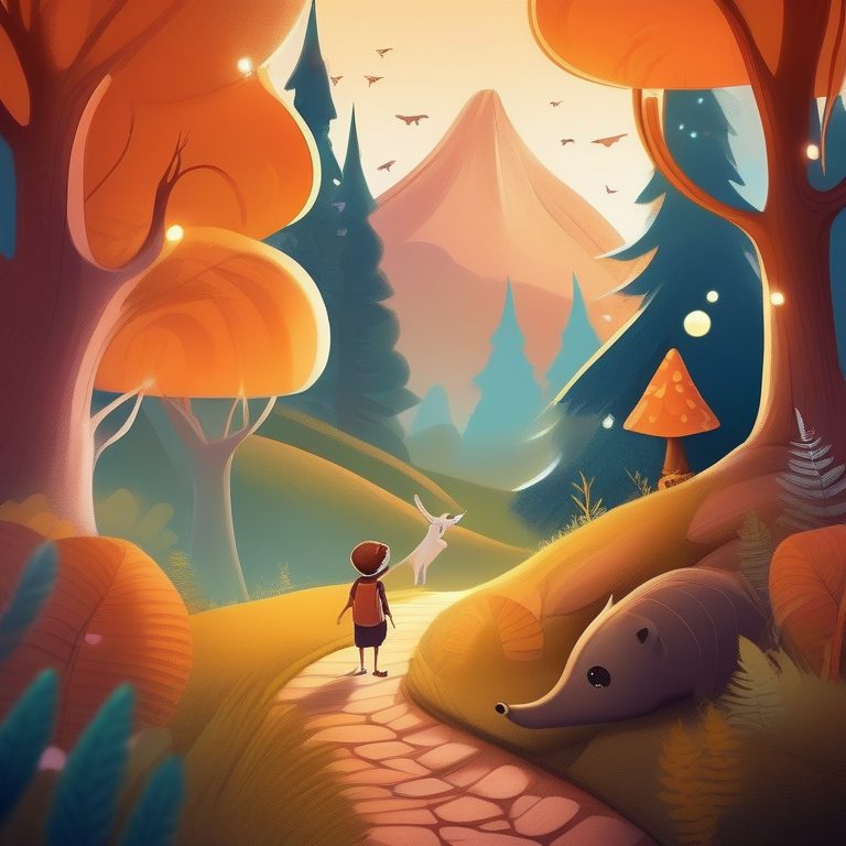 梦幻童书风格魔法冒险场景