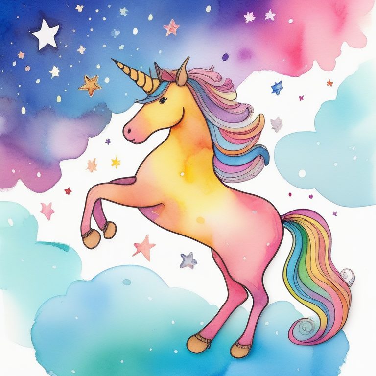 梦境中的彩虹独角兽手帐页