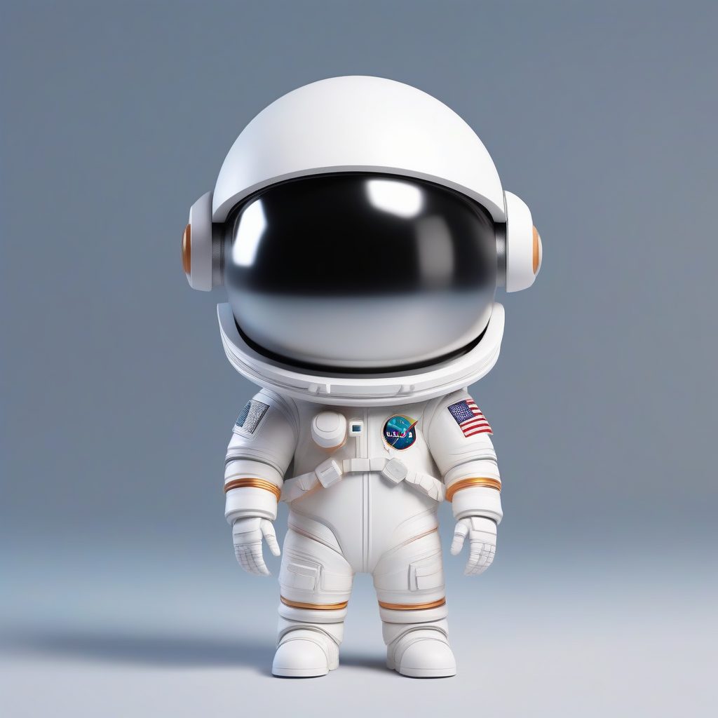 萌趣盲盒：宇航员捧着迷你地球的高清C4D粘土手办