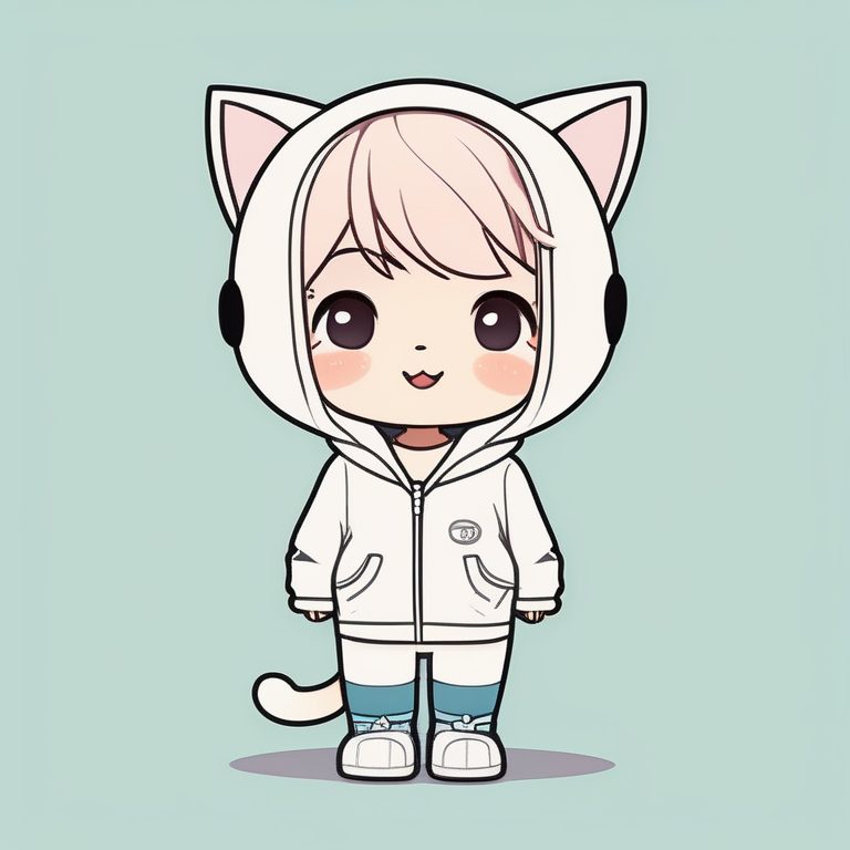 萌系Q版男孩猫耳装可爱风格