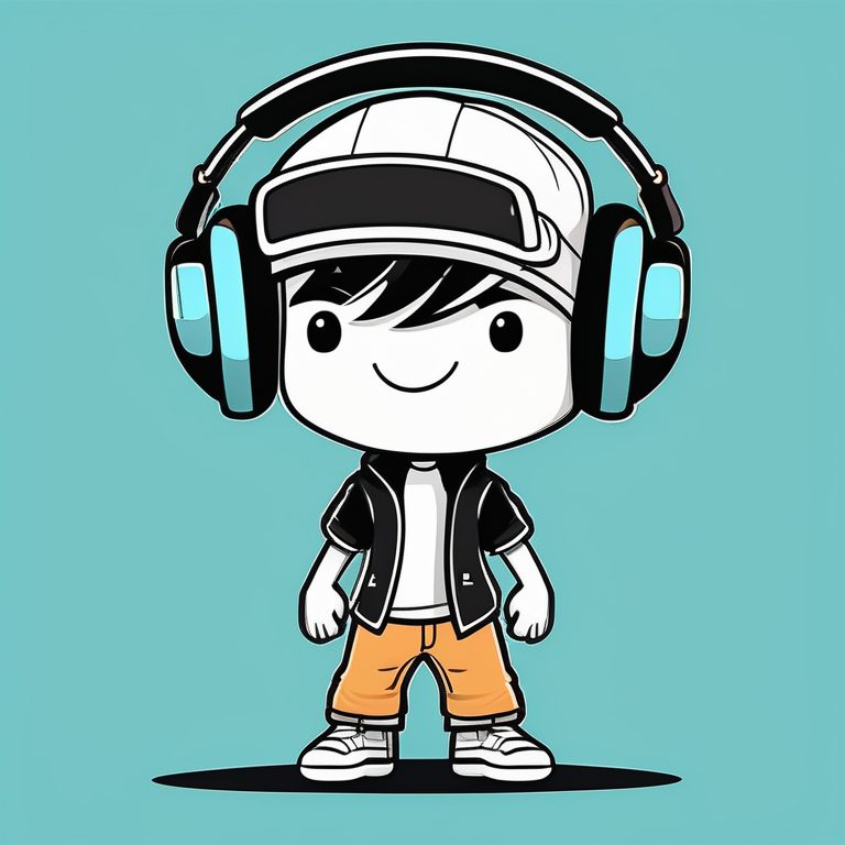 萌系Q版男孩,游戏宅风,彩色纯背景