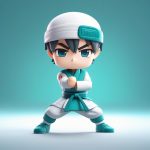 萌系Q版武术宗师:坚定战斗姿势的全身光追渲染图 7 meng xi q ban wu shu zong shi jian ding zhan dou zi shi de quan shen guang zhui xuan ran tu