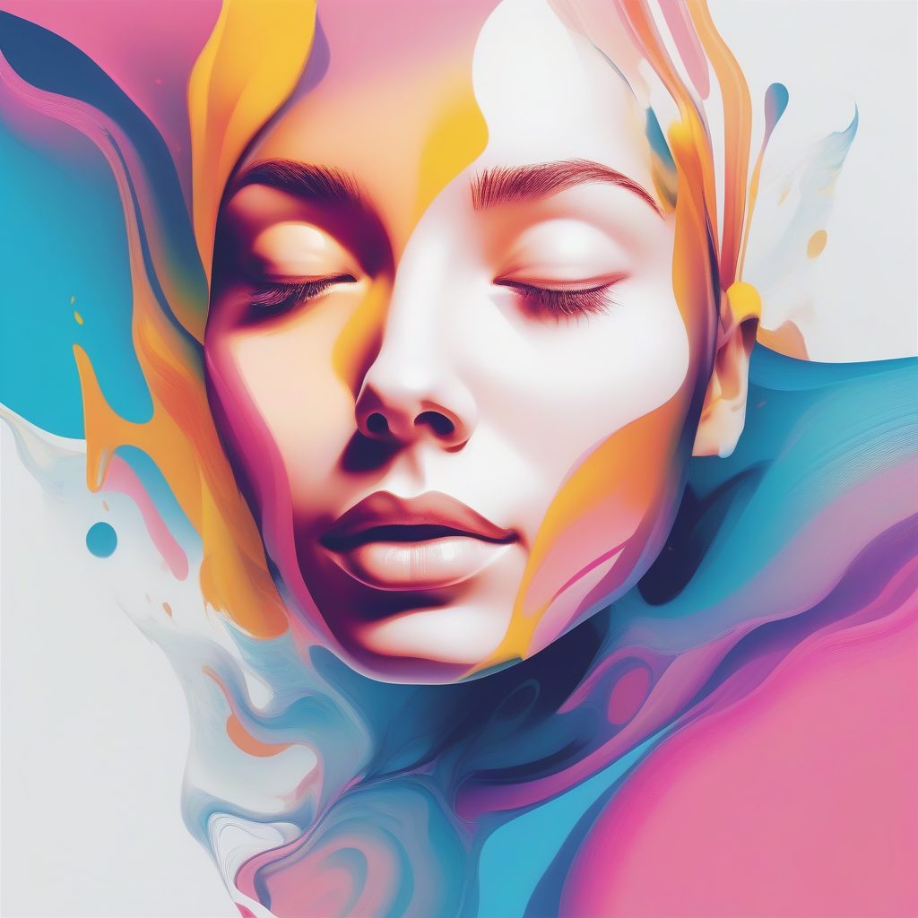 迷幻面容:液态失真下的抽象肖像艺术 1 迷幻面容:液态失真下的抽象肖像艺术