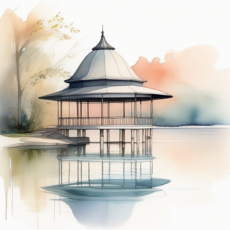 迷你建筑:梦幻极简水彩楼阁