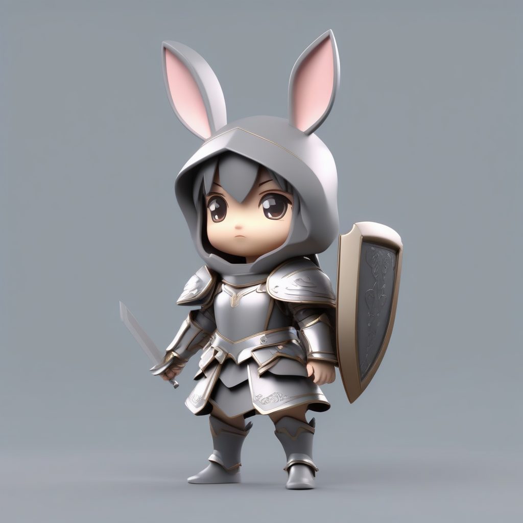 迷你骑士：手持小盾牌的Q版兔耳娘