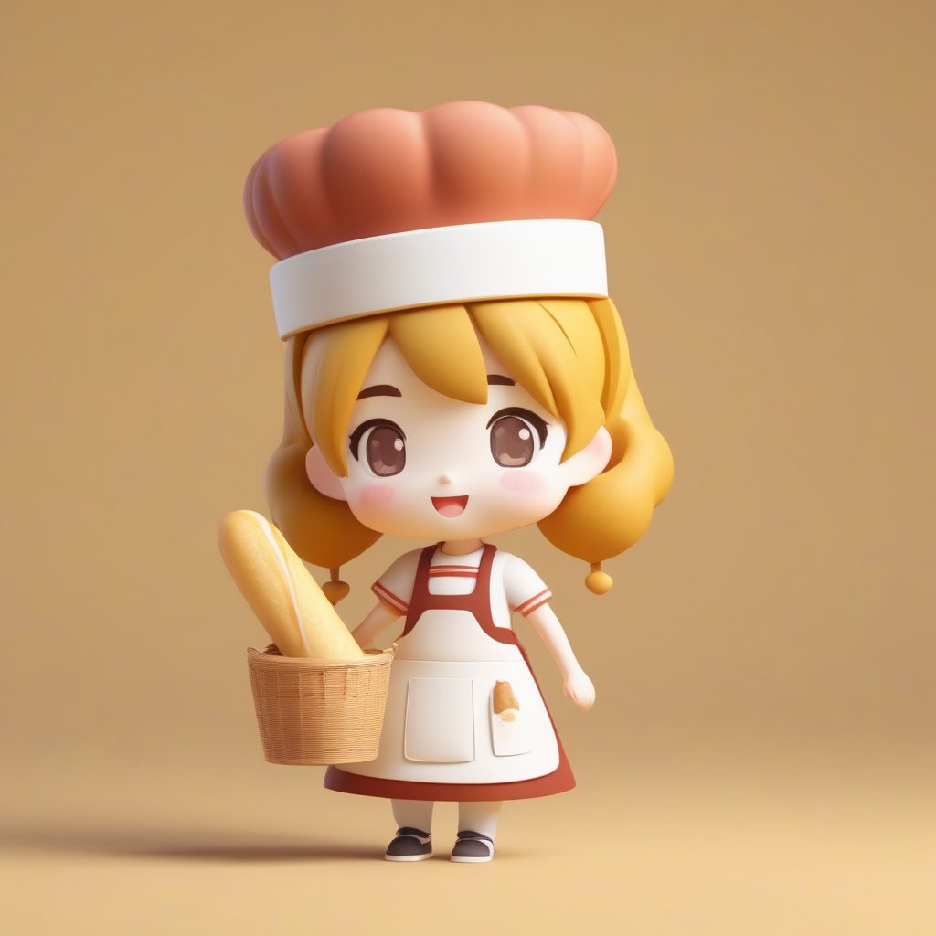 面包师伪装：脸上沾着面粉的Q版逃跑公主