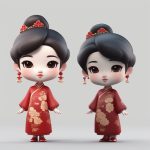Midjourney旗袍少女手办:生成高光泽乙烯基材质的复古Q版人偶教程 5 midjourney qi pao shao nyu shou ban sheng cheng gao guang ze yi xi ji cai zhi di fu gu q ban ren ou