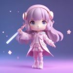 魔法少女Q版全身像:利用光线追踪打造高细节8K粘土手办教程 7 mo fa shao nyu q ban quan shen xiang li yong guang xian zhui zong da zao gao xi jie 8k nian tu shou