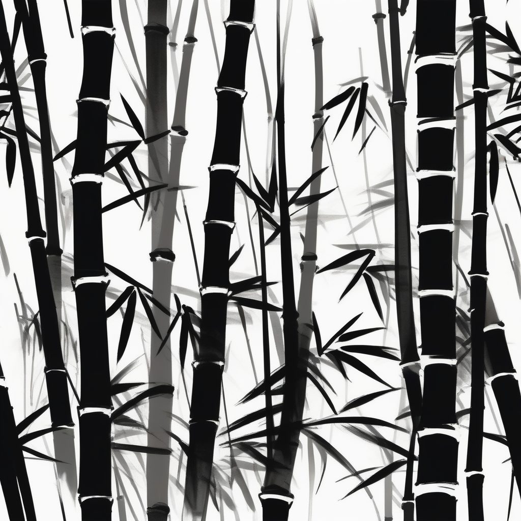 墨竹气节：极简主义的清雅垂直构图