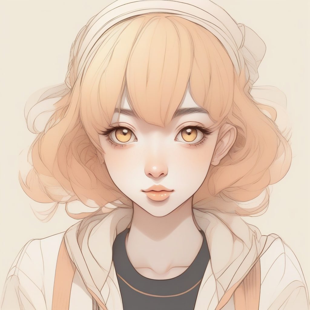 奶油黄基调:极简主义赛璐珞特写面部表情 5 奶油黄基调:极简主义赛璐珞特写面部表情