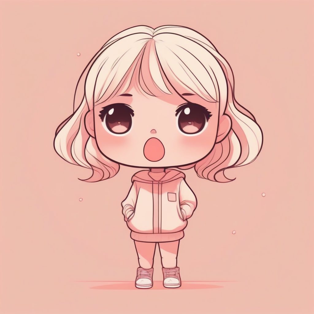 奶油色背景:萌系Q版女孩夸张生气跺脚图 15 奶油色背景:萌系Q版女孩夸张生气跺脚图