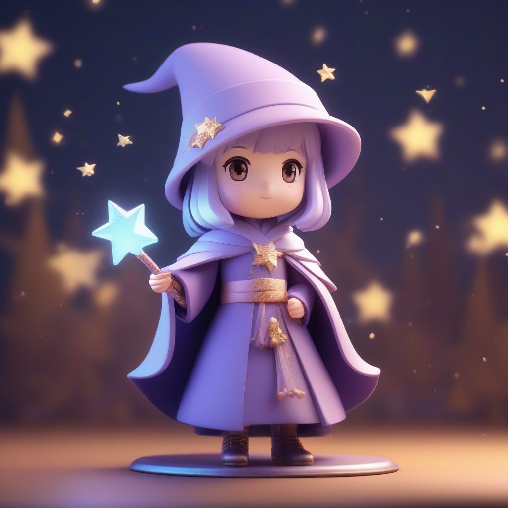 粘土纹理Q版魔法少女插画:Pop Mart风格全身照与柔光布景技巧 34 粘土纹理Q版魔法少女插画:Pop Mart风格全身照与柔光布景技巧