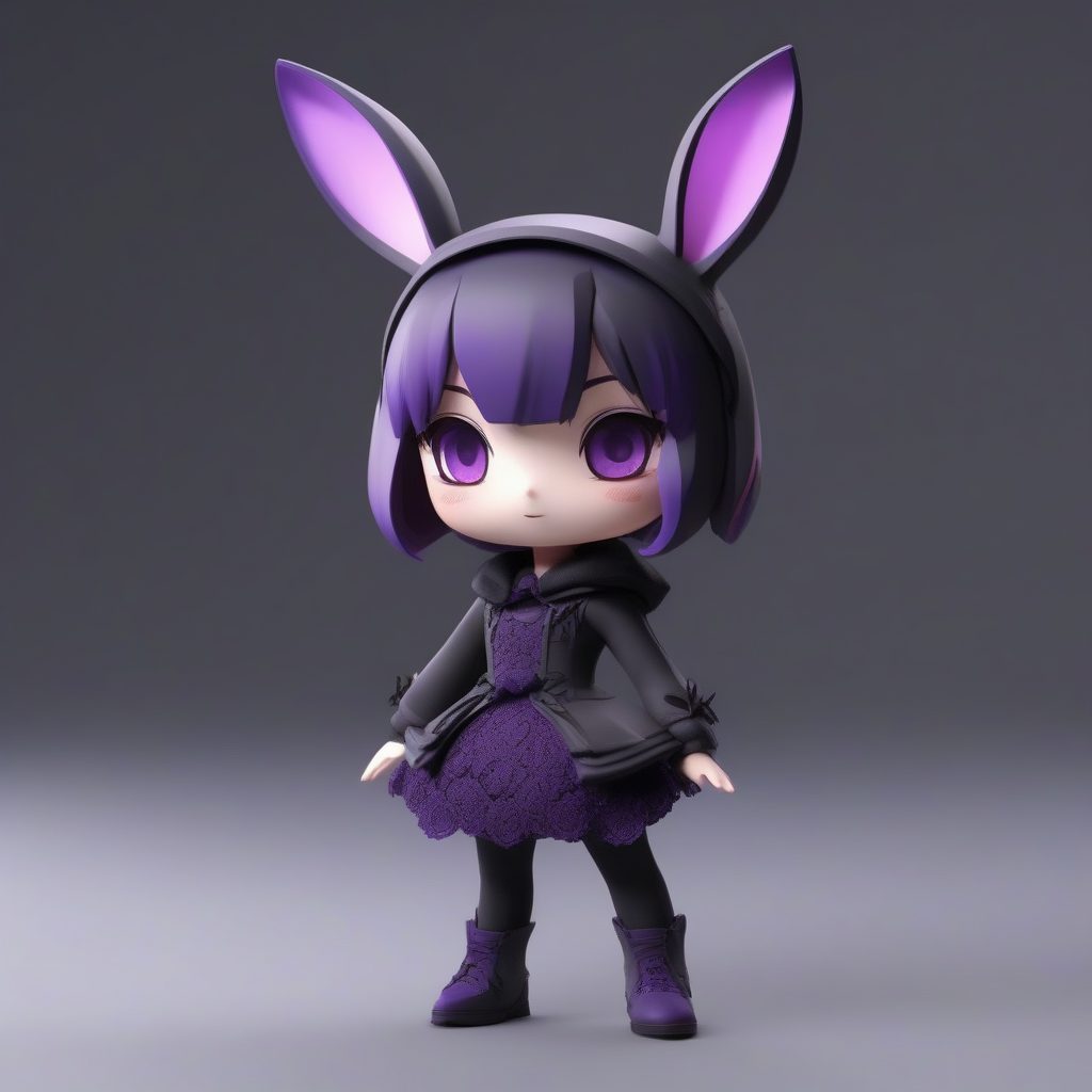 粘土质感暗黑风兔女郎:高细节8K渲染提示词优化方案 1 粘土质感暗黑风兔女郎:高细节8K渲染提示词优化方案