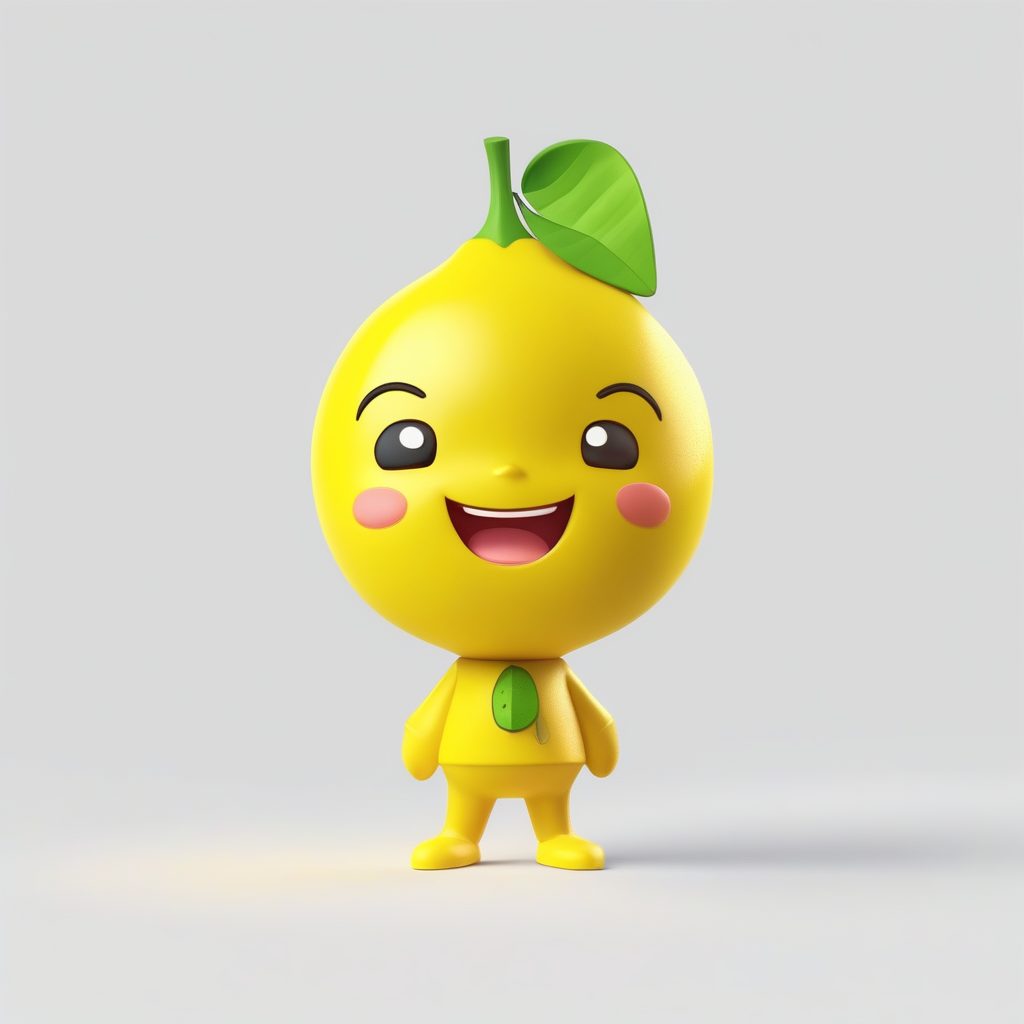 柠檬切片Q版：酸涩表情的淘气3D全身高光艺术照