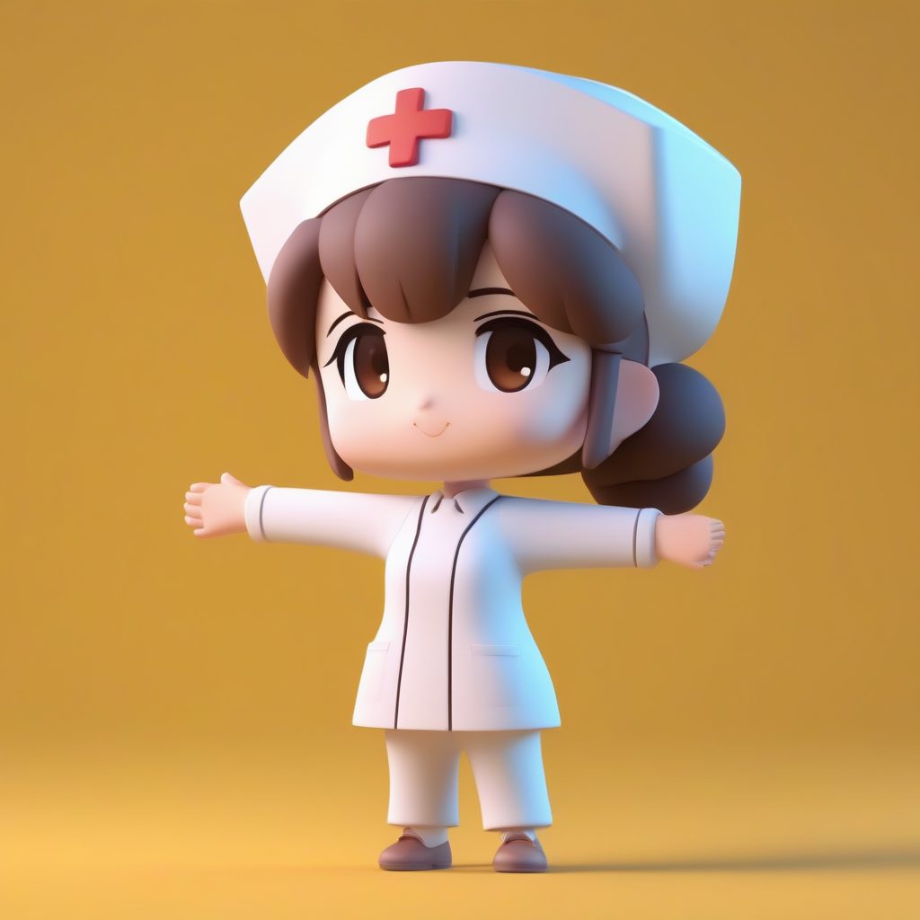 Octane光影:Q版护士伸懒腰,疲惫又可爱的瞬间 1 Octane光影:Q版护士伸懒腰,疲惫又可爱的瞬间